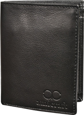 Amicraft Men Black Genuine Leather Wallet(8 Card Slots)