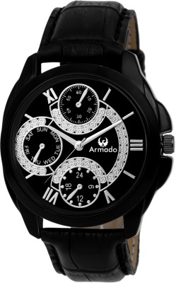 Armado AR-021 Graceful Black And Silver Analog Watch  - For Men   Watches  (Armado)