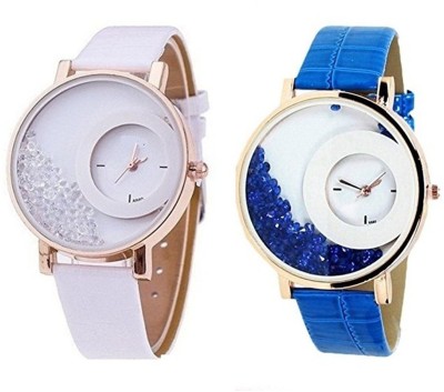 Om Designer Mxre Free Diamond Watch for Girls & Women Analogue Combo (Pack of 2) Watch  - For Women   Watches  (Om Designer)