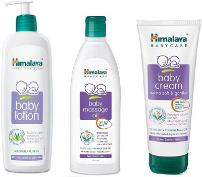 

Himalaya Baby Care Combo (Baby Cream 200 ml + Baby Lotion 400 ml + Baby Oil 200 ml)(White)