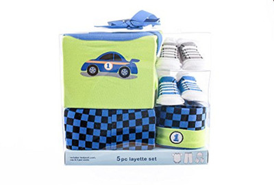 

Lilsta Luvable Friends Layette Gift Set - 5 piece collection(Multicolor)