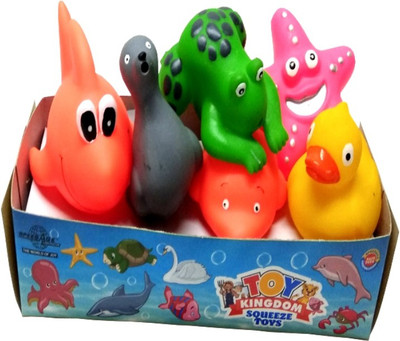 

Speedage Animal PVC Squeezy Toys 4 Bath Toy(Multicolor)