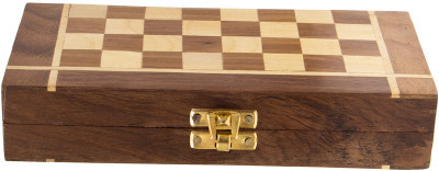 

Smile2u Retailers wooden chess with compartments inside-20cms Board Game