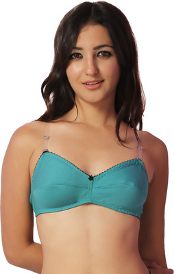 

Ortan Girl's Full Coverage Non Padded Bra(Light Blue, Firozi