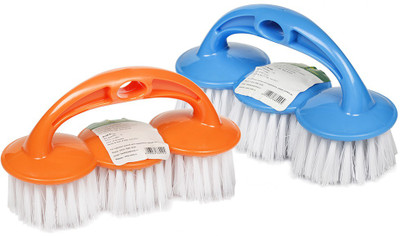

Aasaan Floor & Tiles Scrubber (Orange,1pc + Blue,1pc) Plastic Wet and Dry Brush(Blue, Orange, Pack of 2)