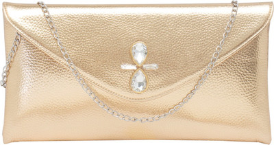 

Tarusa Casual Gold Clutch