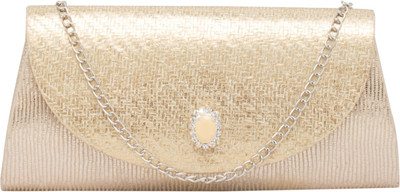 

Tarusa Casual Gold Clutch