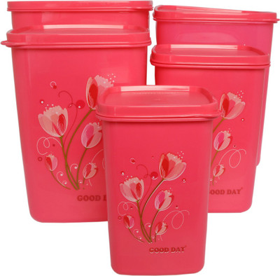 

Magic's Max Container - 6000 ml Plastic Grocery Container(Pack of 5, Pink)