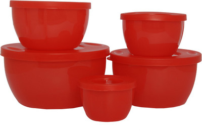 

Magic's Max Container - 1000 ml Plastic Grocery Container(Pack of 5, Red)
