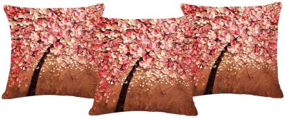 Belive-Me Printed Cushions Cover(Pack of 3, 40.64 cm*40.64 cm, Brown, Pink)