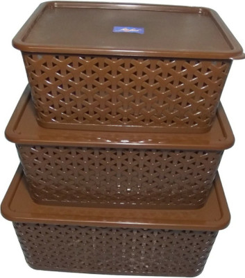 

Fair Food PP (Polypropylene) Fruit & Vegetable Basket(Brown)