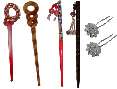 

Sanskruti Combo of Juda Sticks Hair Accessory Set(Multicolor)