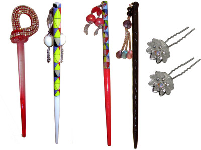 

Takspin Combo of Juda Sticks Hair Accessory Set(Multicolor)
