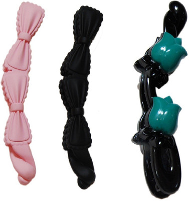 

FNB COMBO OF 3 MULTICOLOR HAIR CLIP Banana Clip(Multicolor)