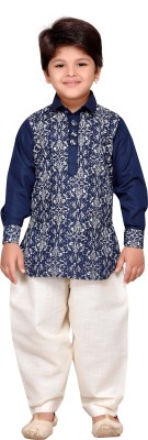 

AJ Dezines Boys Festive & Party Pathani Suit Set(Blue Pack of 1