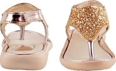 

Beanz Girls Buckle Strappy Sandals(Gold, Golden::beige