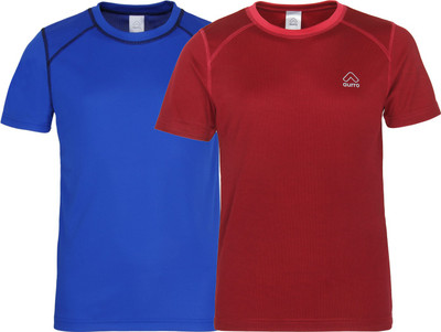 

Aurro Boys Solid Polyester T Shirt(Multicolor, Pack of 2, Multi