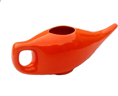 

Zyra Ceramic, Porcelain Orange Neti Pot(220 ml)
