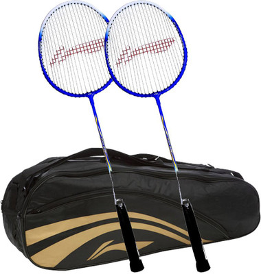 

Li-Ning XP Smash 707 2Pc + 1 Pc 2 in 1 Thermal Double Belt Bag Color Black Combo Multicolor Strung Badminton Racquet(S2, 85 g)