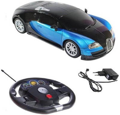 

AM Enterprises Rechargeable remote control Bugatti like car with steering remote(Blue)