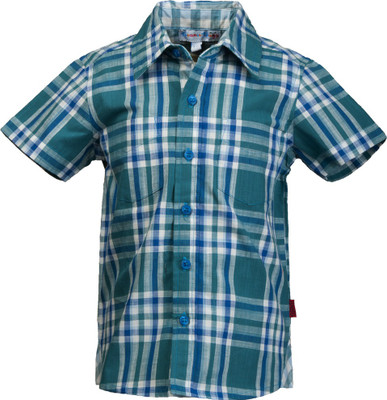 

Beanie Bugs Boy's Checkered Casual Green Shirt