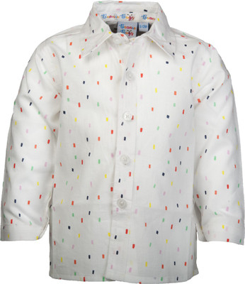 

Beanie Bugs Boy's Printed Casual White Shirt