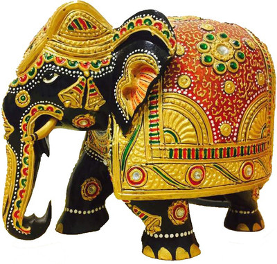 

Handikart Decorative Showpiece - 16 cm(Wooden, Multicolor)