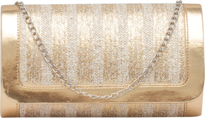 Tarusa Women Evening/Party Gold Cotton Sling Bag