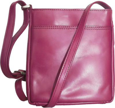

munai's creation Women Casual Purple Genuine Leather Sling Bag