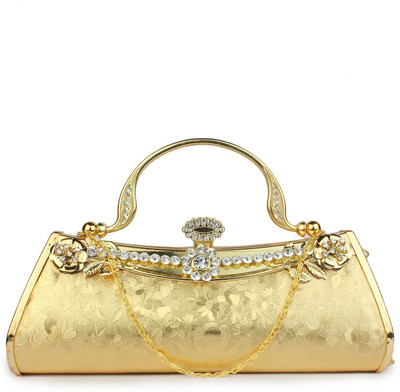 

London Design Women Casual Gold Beads Clutch