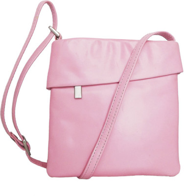

munai's creation Women Casual Pink Genuine Leather Sling Bag