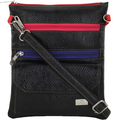 

K London Women Casual Black Leatherette Sling Bag