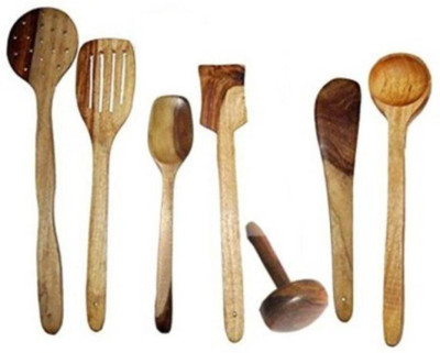 

Khan Handicrafts Wooden Spatula(Pack of 7)