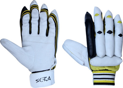 

skera Xtreme Men's RH Batting Gloves Batting Gloves (Youth, Multicolor), White;yellow