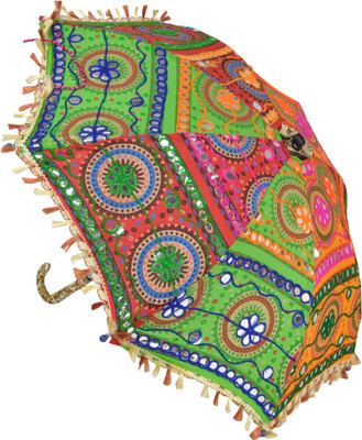 

Lal Haveli Cotton Embroidered Mini Umbrella(Multicolor)