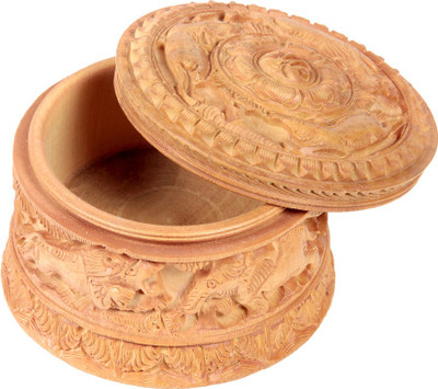 

Fab Handicraft Wooden Handicraft Jewellery Box Vanity Box(Light Yellow)
