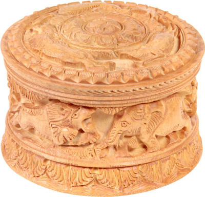 

Fab Handicraft Wooden Box Makeup Box, Jewellery Box, Powder Box Vanity Box(Brown)