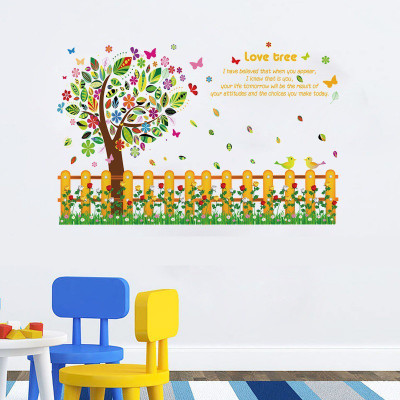 Oren Empower The Love Tree Warm DIY Wall Sticker for bedroom(90 cm X cm 60, Multicolor) available at flipkart for Rs.349