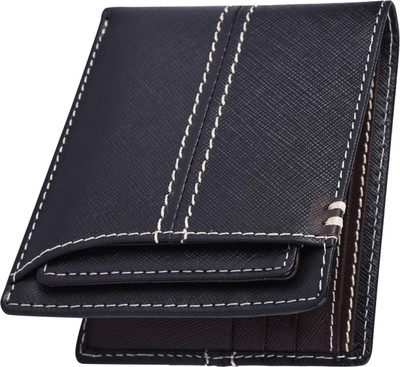 

Accezory Men Black Genuine Leather Wallet(6 Card Slots), Black;brown
