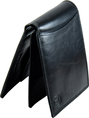 

Mansome Men Black Genuine Leather Wallet(9 Card Slots), Black-02
