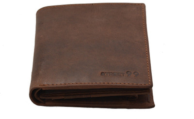 

STREET 99 Men Brown Genuine Leather Wallet(14 Card Slots)