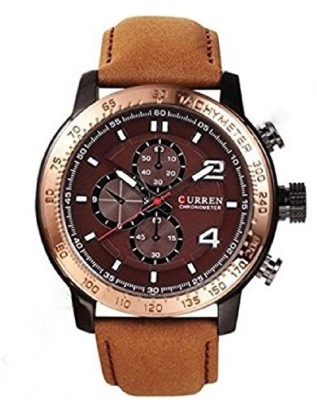 Curren Luxury Bronze Bezel Analog Watch  - For Men   Watches  (Curren)