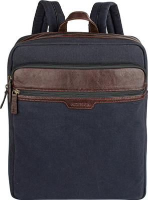 

Hidesign VIKING 02-CANVAS E.I GOAT-NAVY BLUE BROWN 20 L Backpack(Blue)