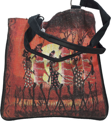 

Jashan Home Trends Jute Hand Bags Waterproof Shoulder Bag(Black, 5 inch)