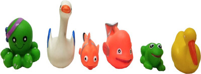 

Speedage Animal PVC Squeezy Toys 6 Bath Toy(Multicolor)