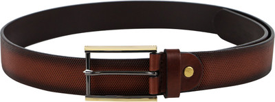 

Da Milano Men Casual Tan Genuine Leather Belt, Cognac
