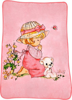 

A Home's Grace Cartoon  Crib Baby Blanket(Microfiber, Pink
