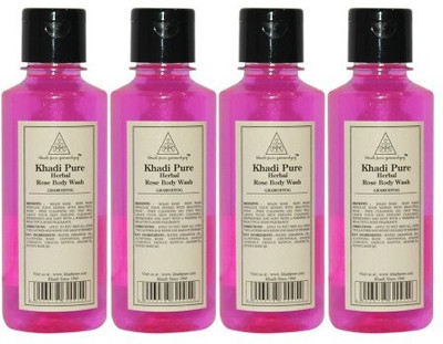 

Khadi Pure Rose Body wash(840 ml, Pack of 4)