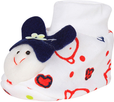 

Ole Baby Cute Faces Plush Soft Organic Cotton 3d Ole Toons 0-9 Months Booties(Toe to Heel Length - 10 cm Multicolor)
