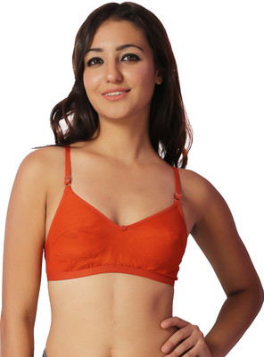

Ortan Girl's Full Coverage Non Padded Bra(Orange